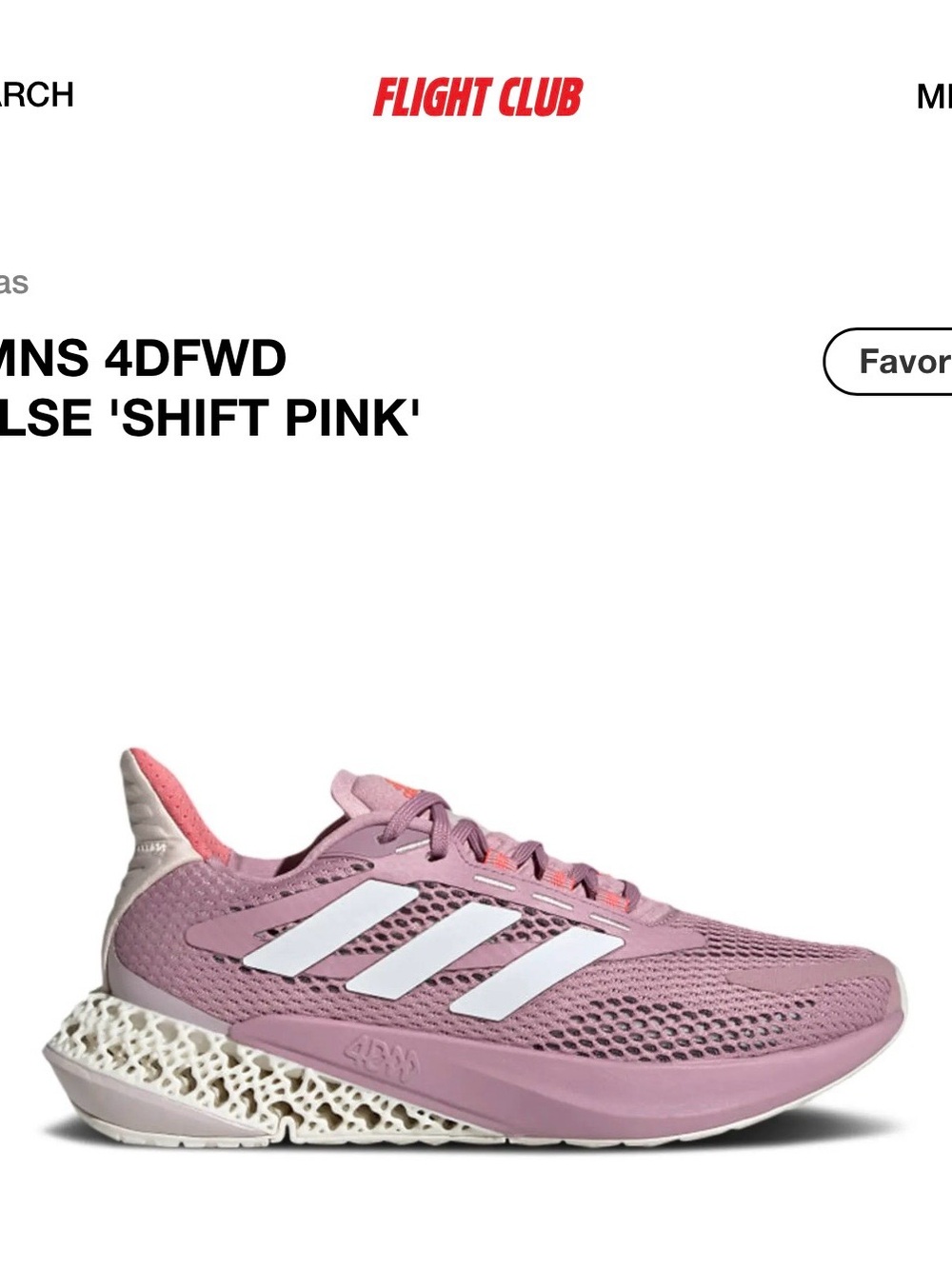 Adidas Women’s 4DFWD Shift Pink Athletic Running Shoes